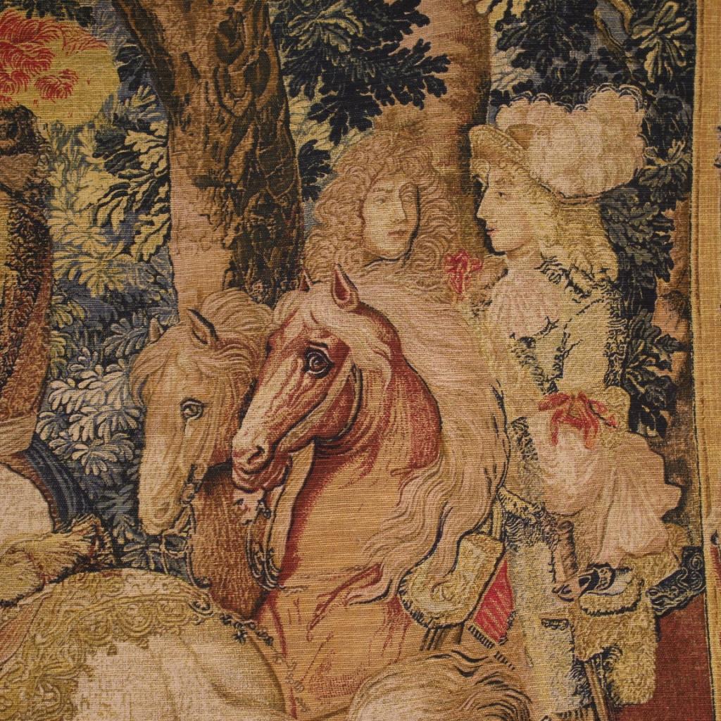 20th Century Fabric French Tapestry Depicting the Battle of King Louis XIV, 1970 1