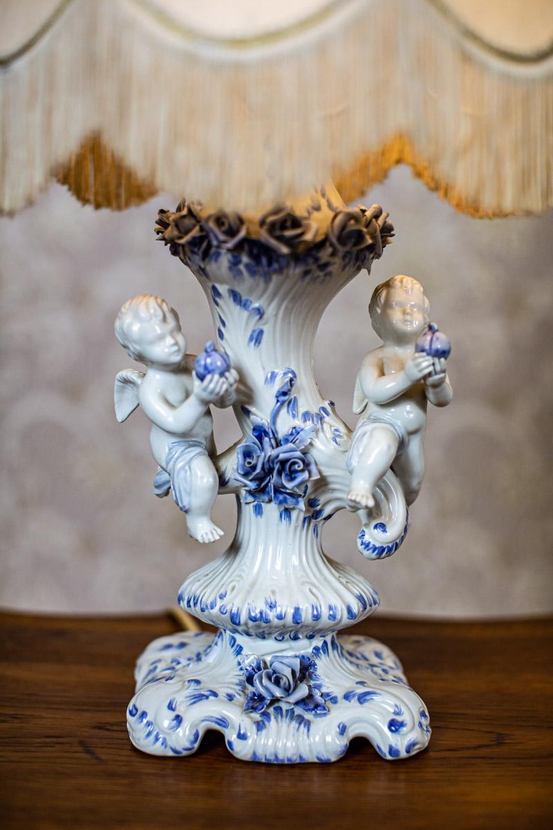 Dutch 20th-Century Faïence Table Lamp from Delft
