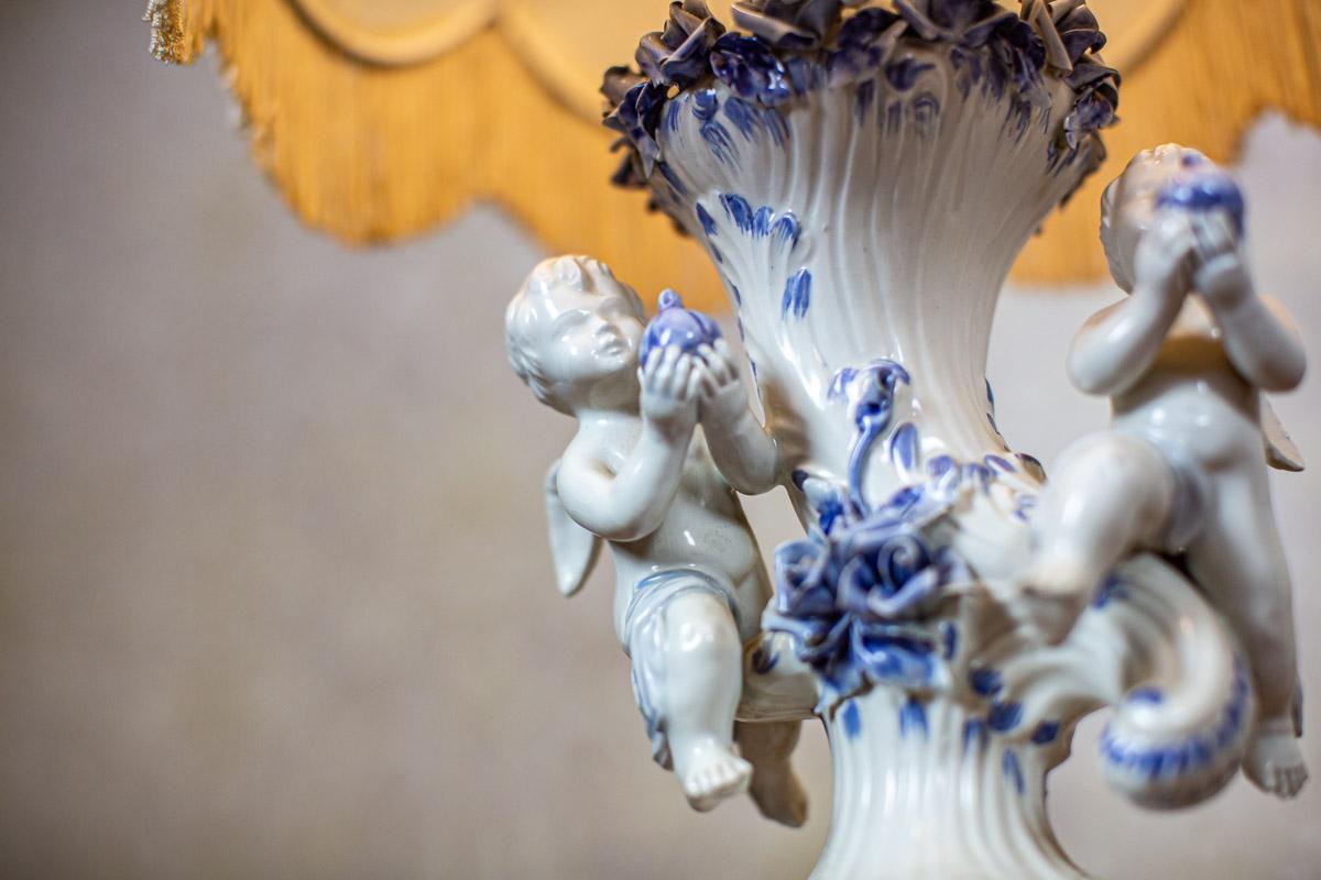 Faience 20th-Century Faïence Table Lamp from Delft