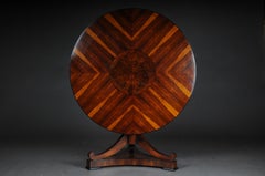 20th Century Fancy Round Folding Table in Biedermeier Style
