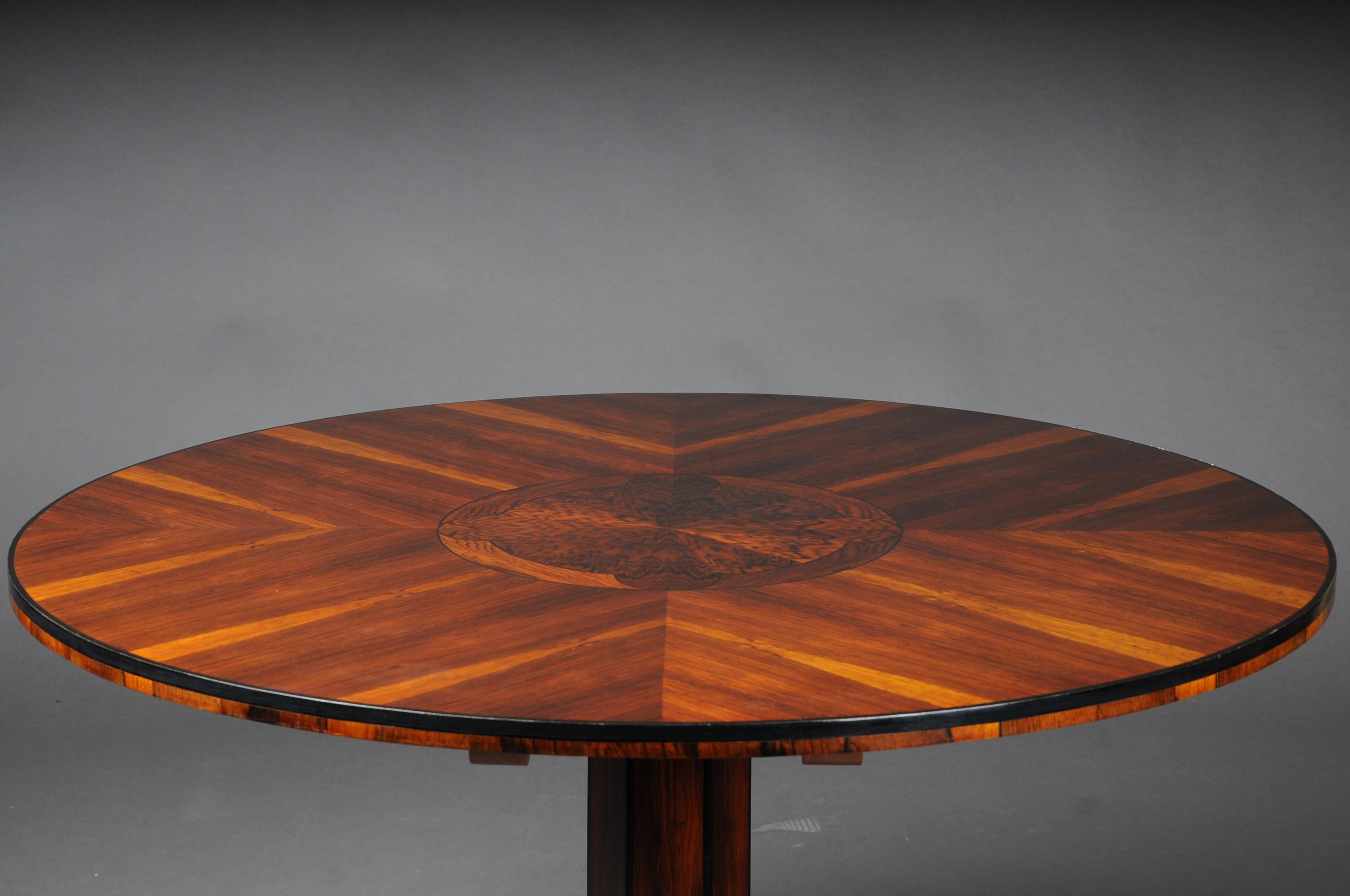 German 20th Century Fancy Round Folding Table in Biedermeier Style For Sale