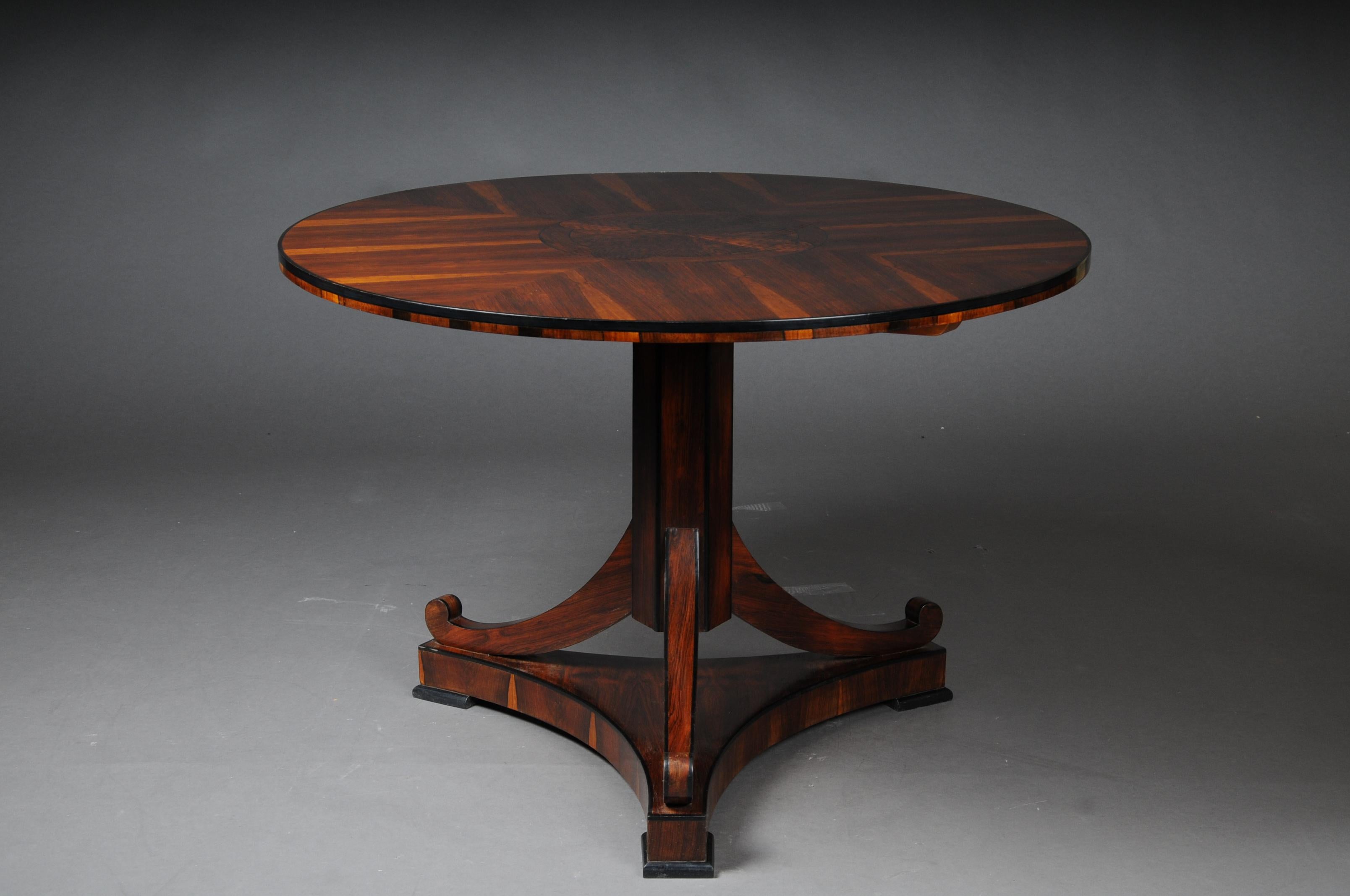 Maple 20th Century Fancy Round Folding Table in Biedermeier Style For Sale