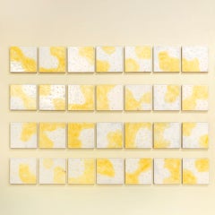 20th Century, Fausto Melotti Set of 28 Ceramic Tiles, 1970