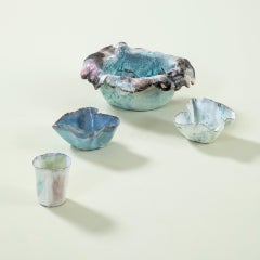 20th Century, Fausto Melotti Set of Four Ceramic Bowls