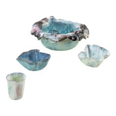20th Century, Fausto Melotti Set of Four Ceramic Bowls