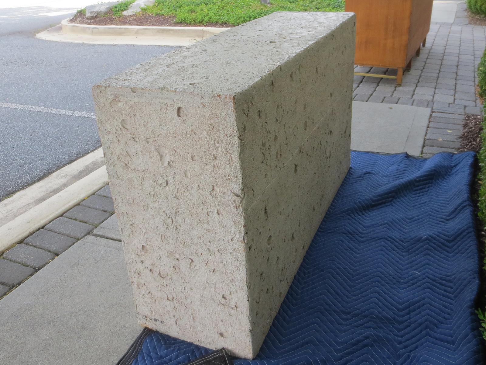 20th century faux stone table base or pedestal.