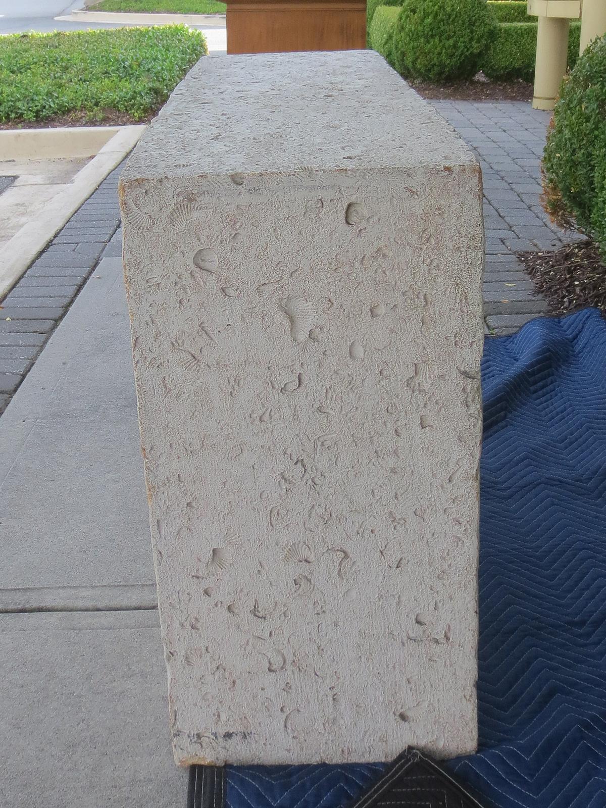 faux stone pedestal table base