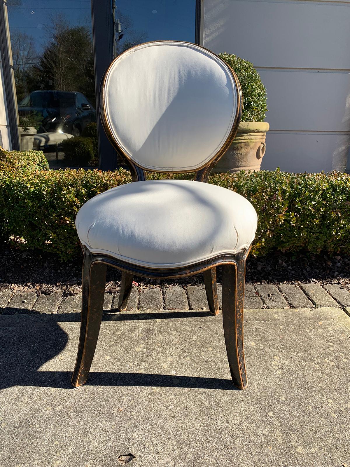 20th Century Faux Tortoise Shell Chair In Good Condition In Atlanta, GA