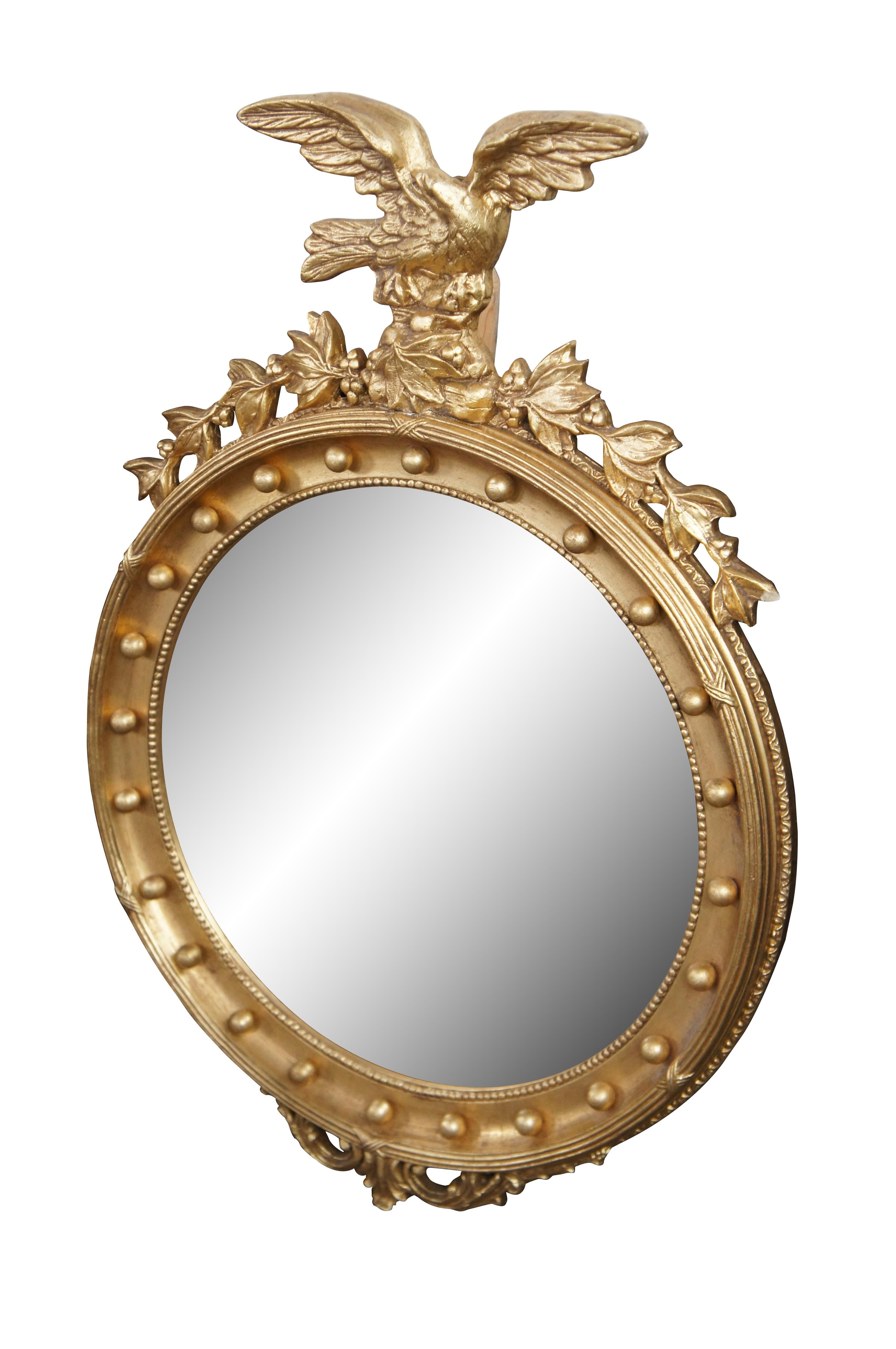Federale Specchio da parete Eagle Bullseye Rondel in stile Regency del XX secolo in vendita