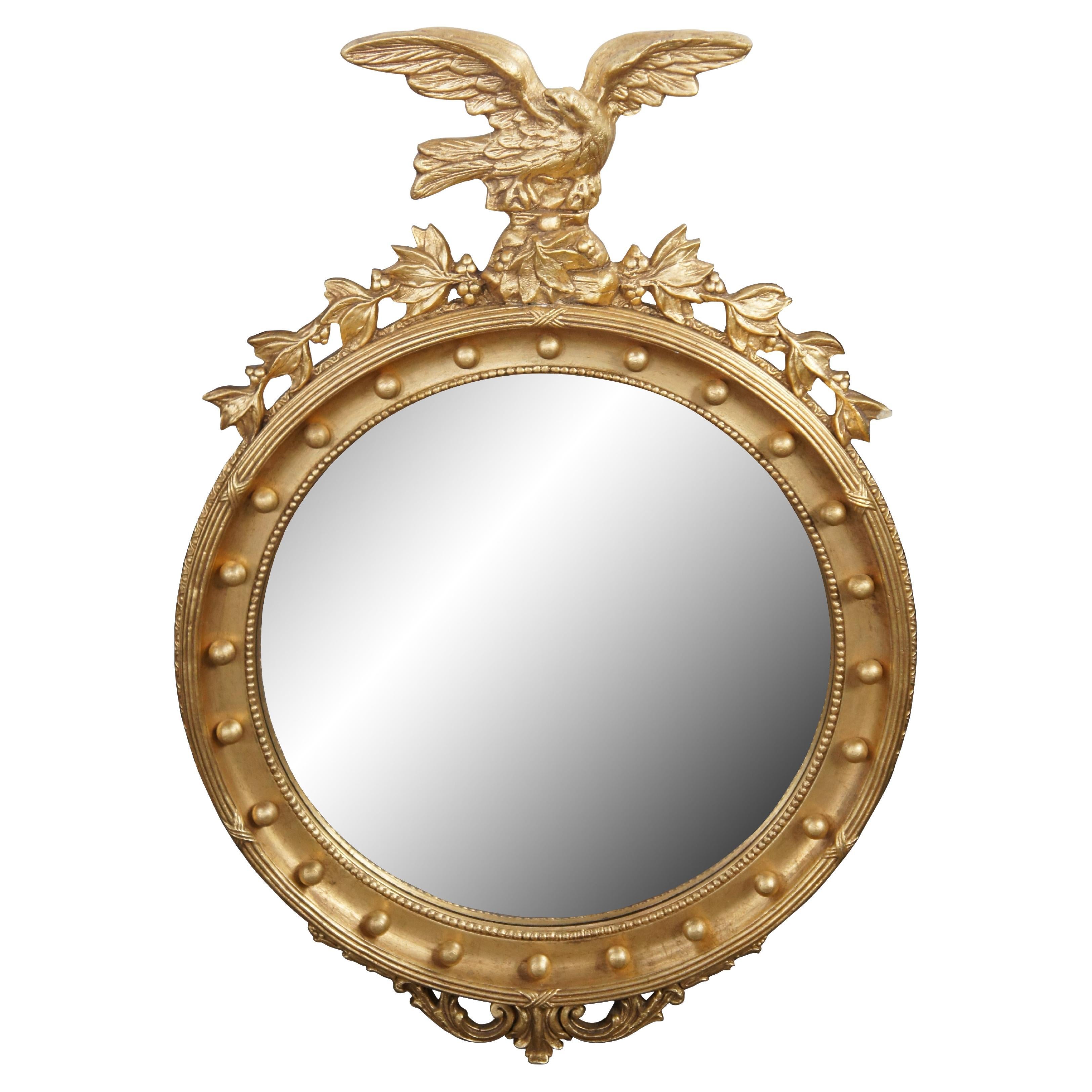 Specchio da parete Eagle Bullseye Rondel in stile Regency del XX secolo in vendita