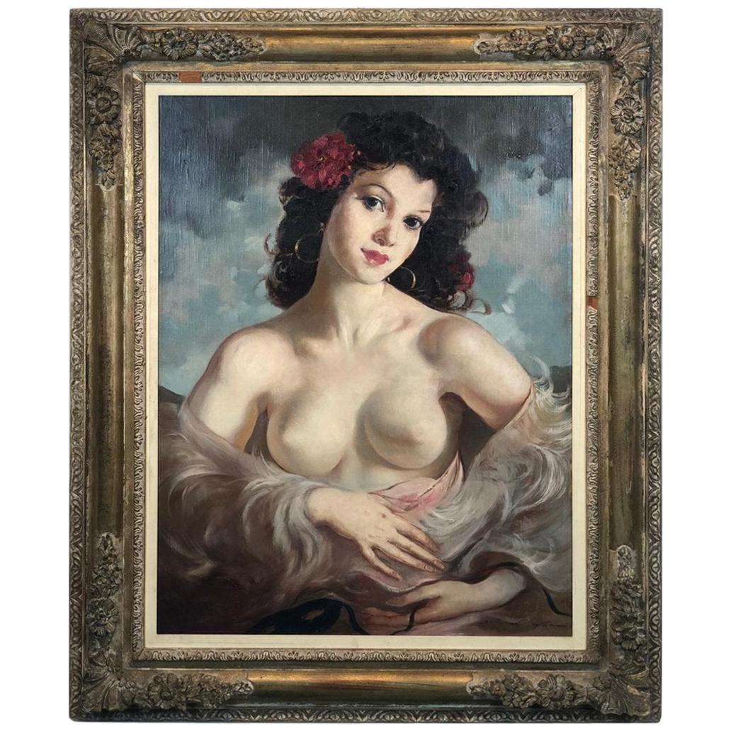 Portrait de femme nue du 20ème siècle par Santho Maria en vente