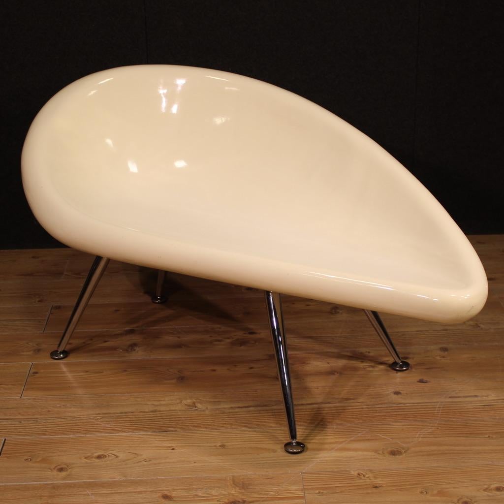 20th Century Fiberglass and Chromed Metal Italian Design Sofa, 1970 en venta 6