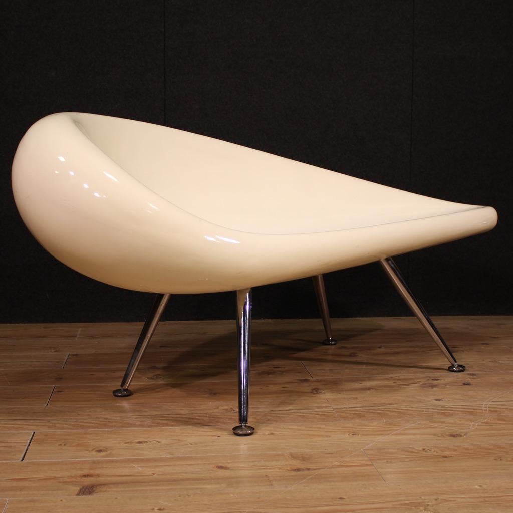20th Century Fiberglass and Chromed Metal Italian Design Sofa, 1970 en venta 3