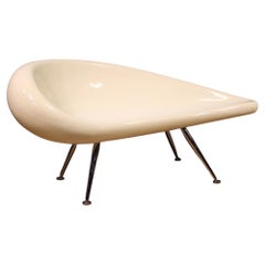 20th Century Fiberglass and Chromed Metal Italian Design Sofa, 1970