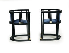 Juego de dos sillones y sofá Art Nouveau del siglo XX. Viena c. 1900-10