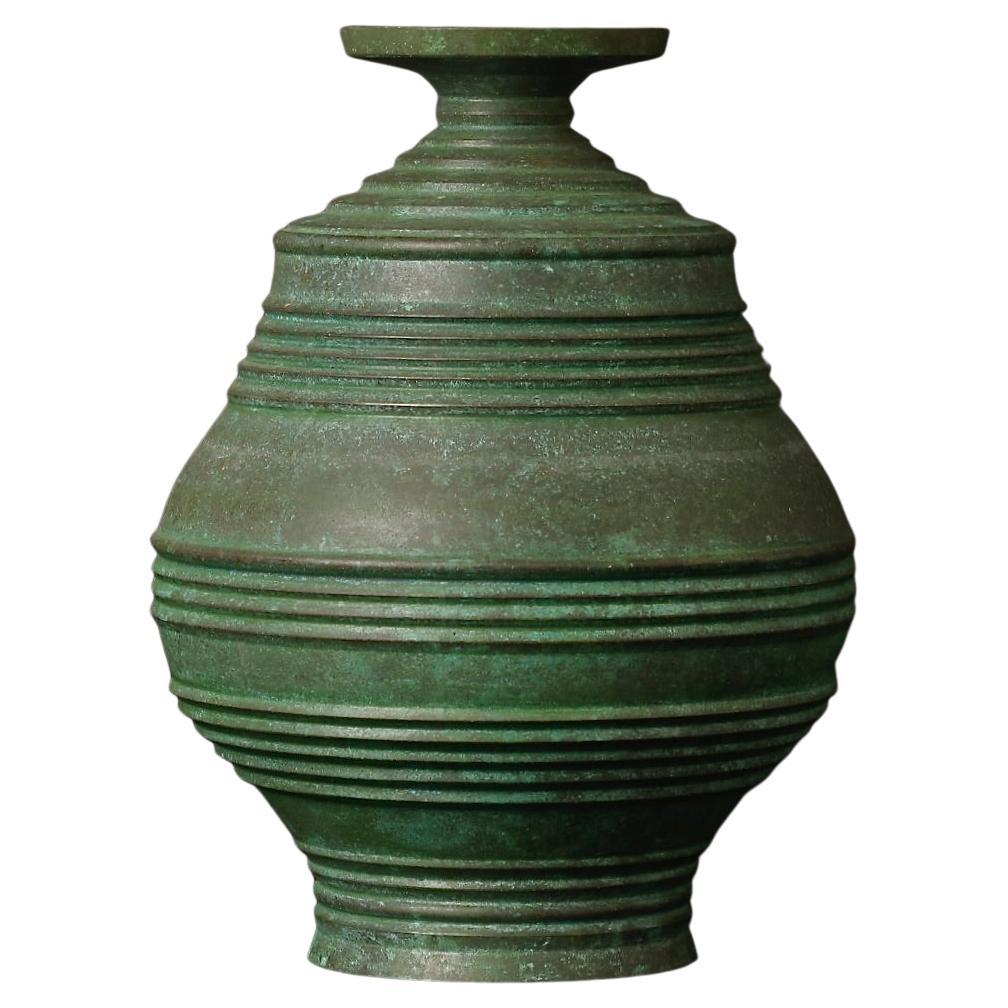 20th century fine bronze Vase by Okado Isao