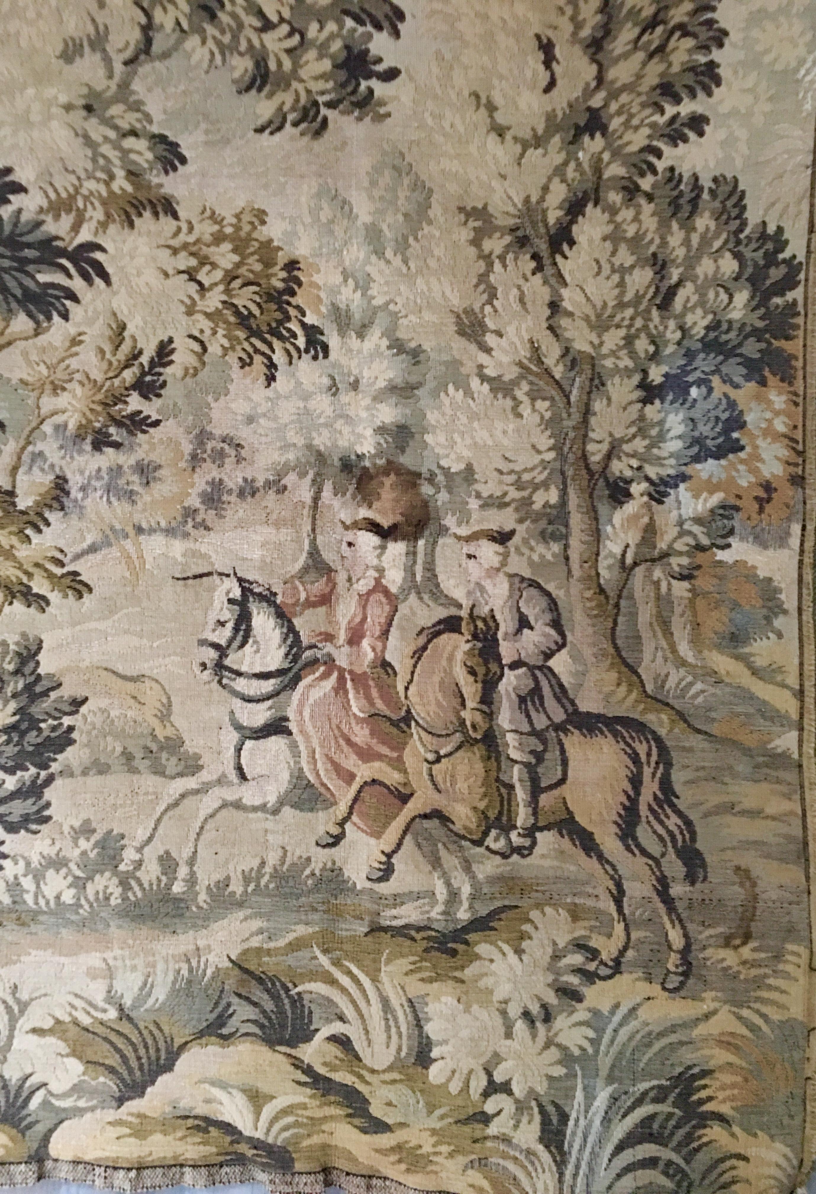 20th Century Fine French Tapestry Textile Panel-Signed In Good Condition In West Palm Beach, FL