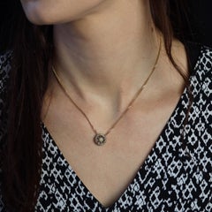 20th Century Fine Pearls Diamonds 18 Kt Yellow Gold Pendant and Chain Necklace