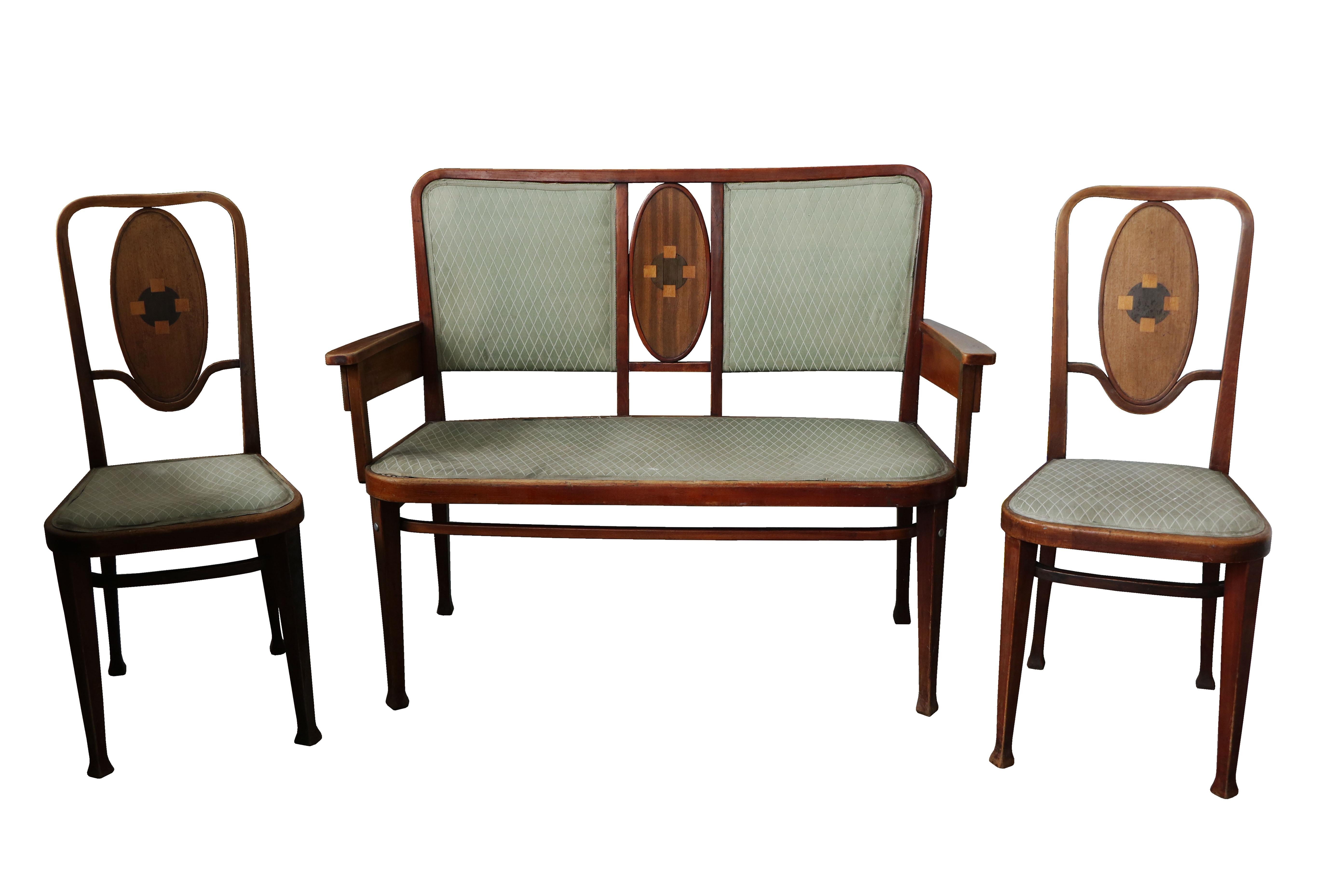 Ensemble de Thonet Art Nouveau du 20ème siècle par Marcel Kammerer. Vienne, C.C. 1910. Bon état - En vente à Vienna, AT