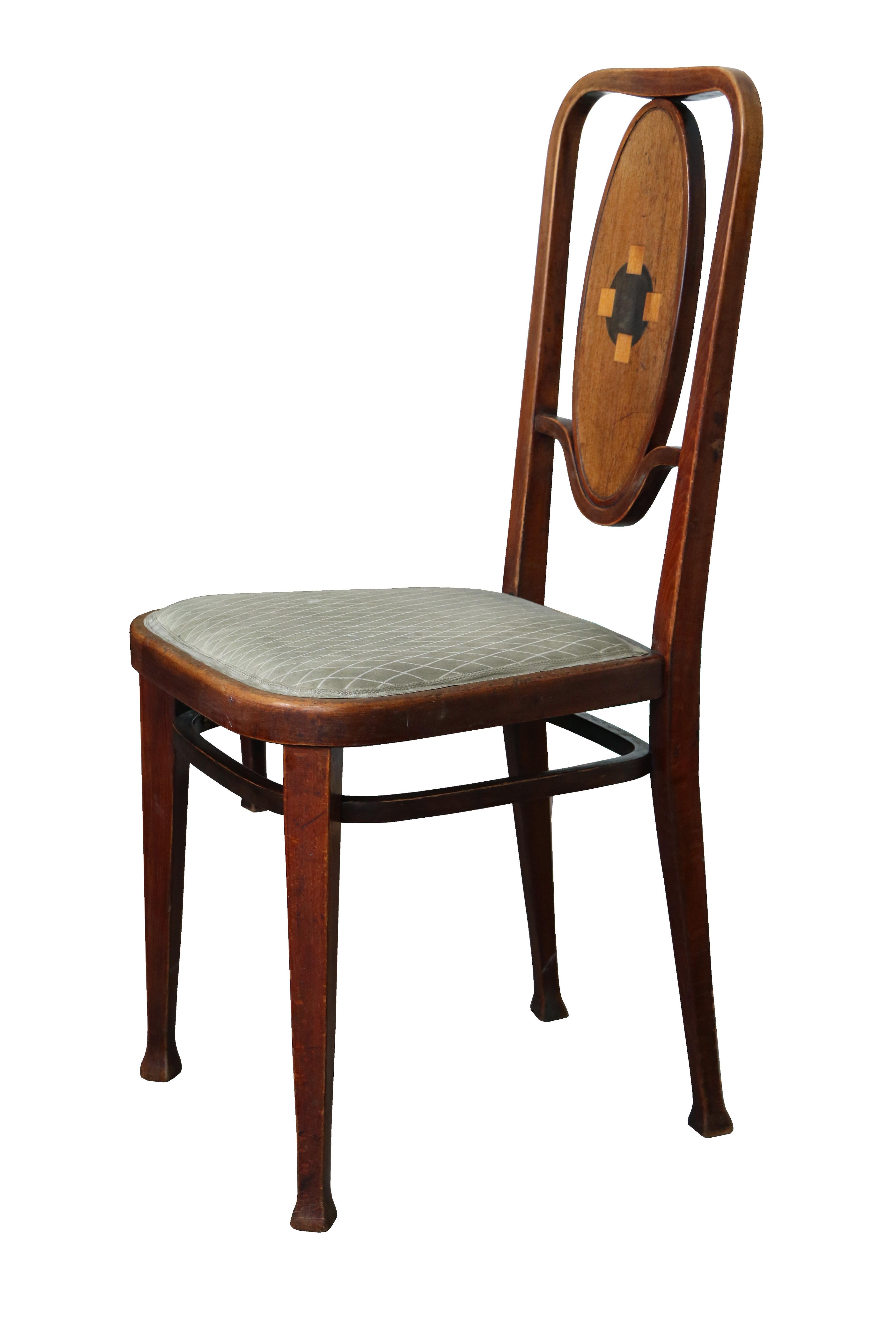 Feines Set aus Thonet-Kunst nouveau des 20. Jahrhunderts von Marcel Kammerer. Wiener, ca. 1910. im Angebot 1