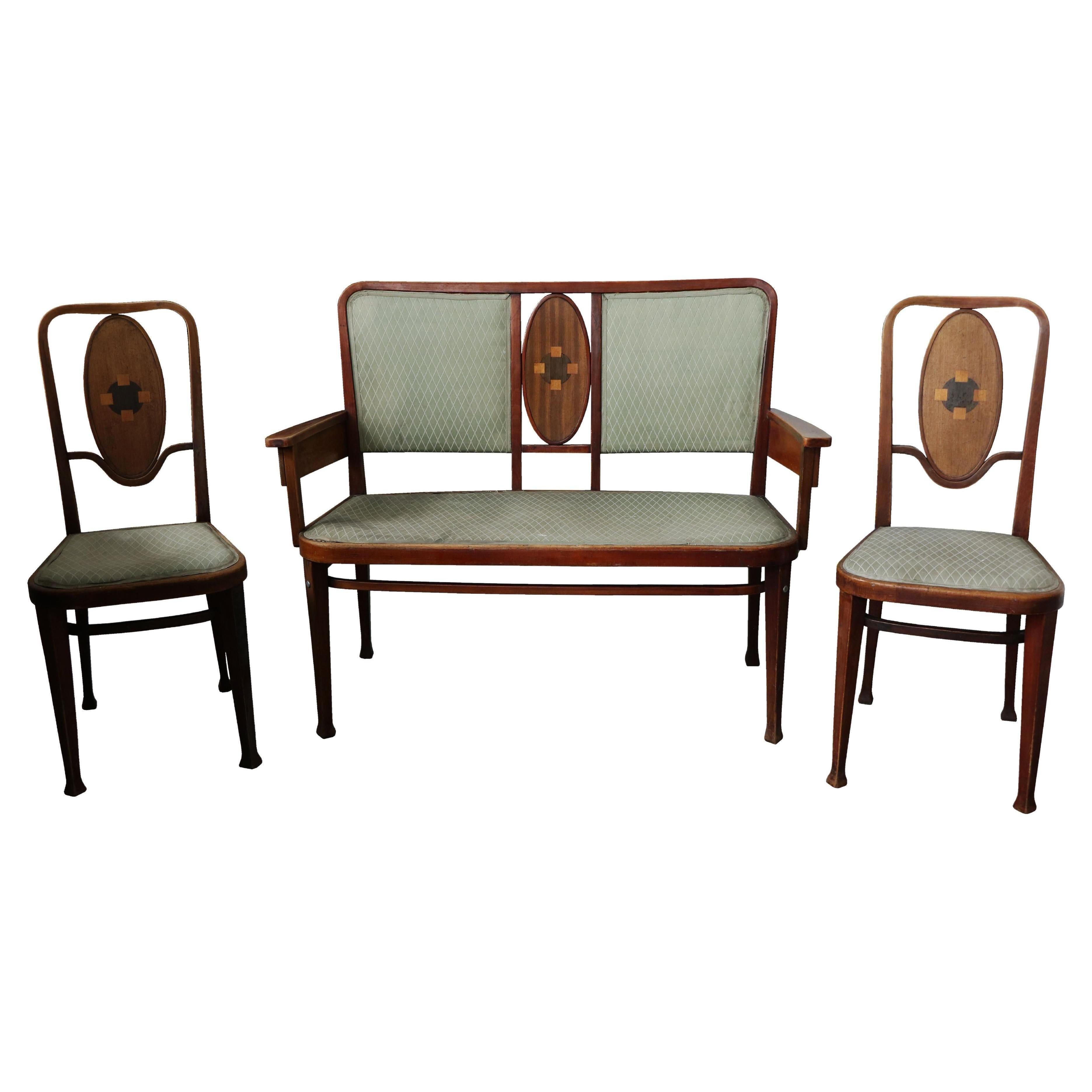 Set di Thonet Art Nouveau di Marcel Kammerer del XX secolo. Vienna, C. 1910.