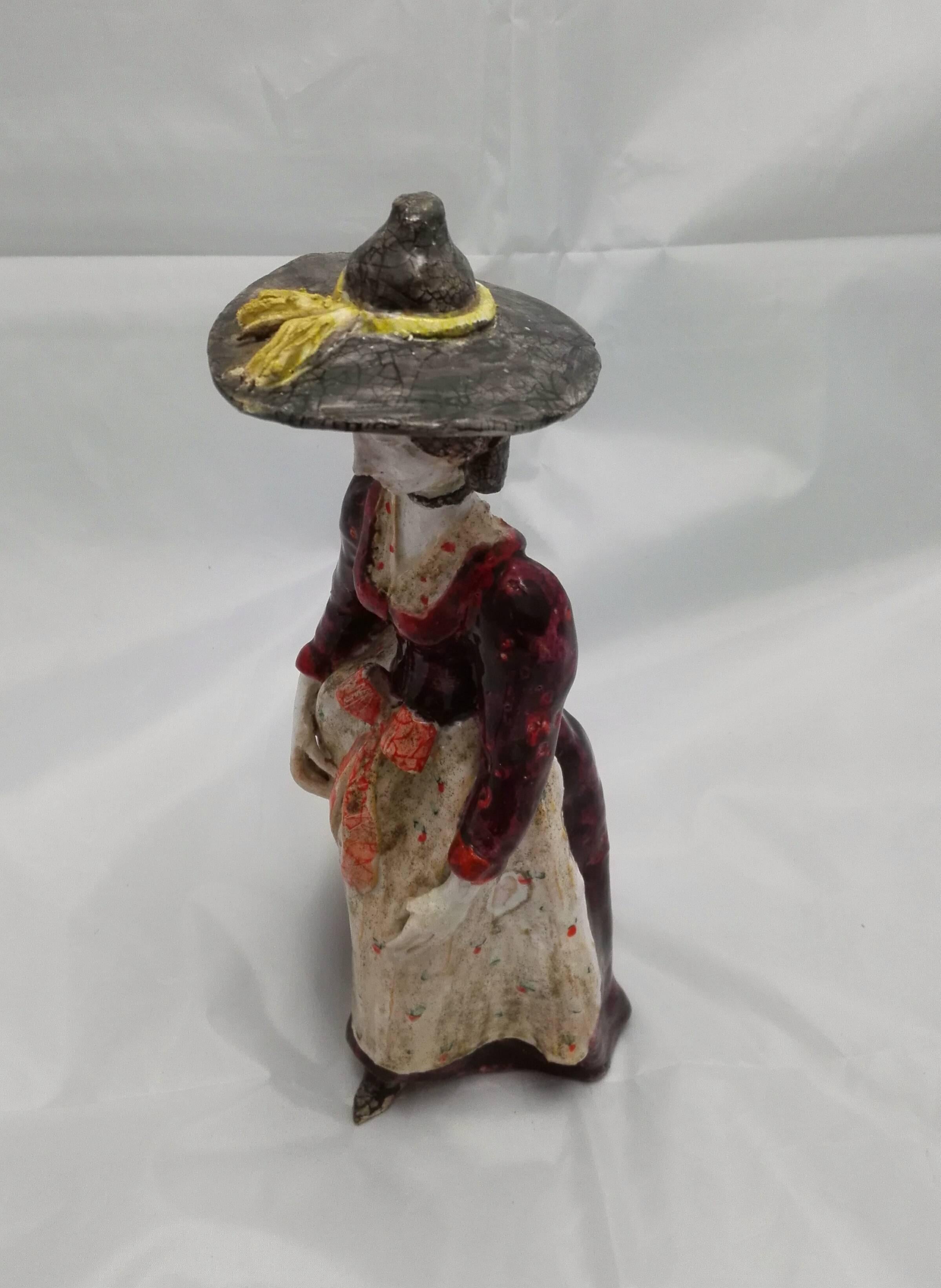 Glazed 20th Century Fini Platzer 1913 Innsbruck 1990 Thaur Ceramic Sculpture Signet For Sale