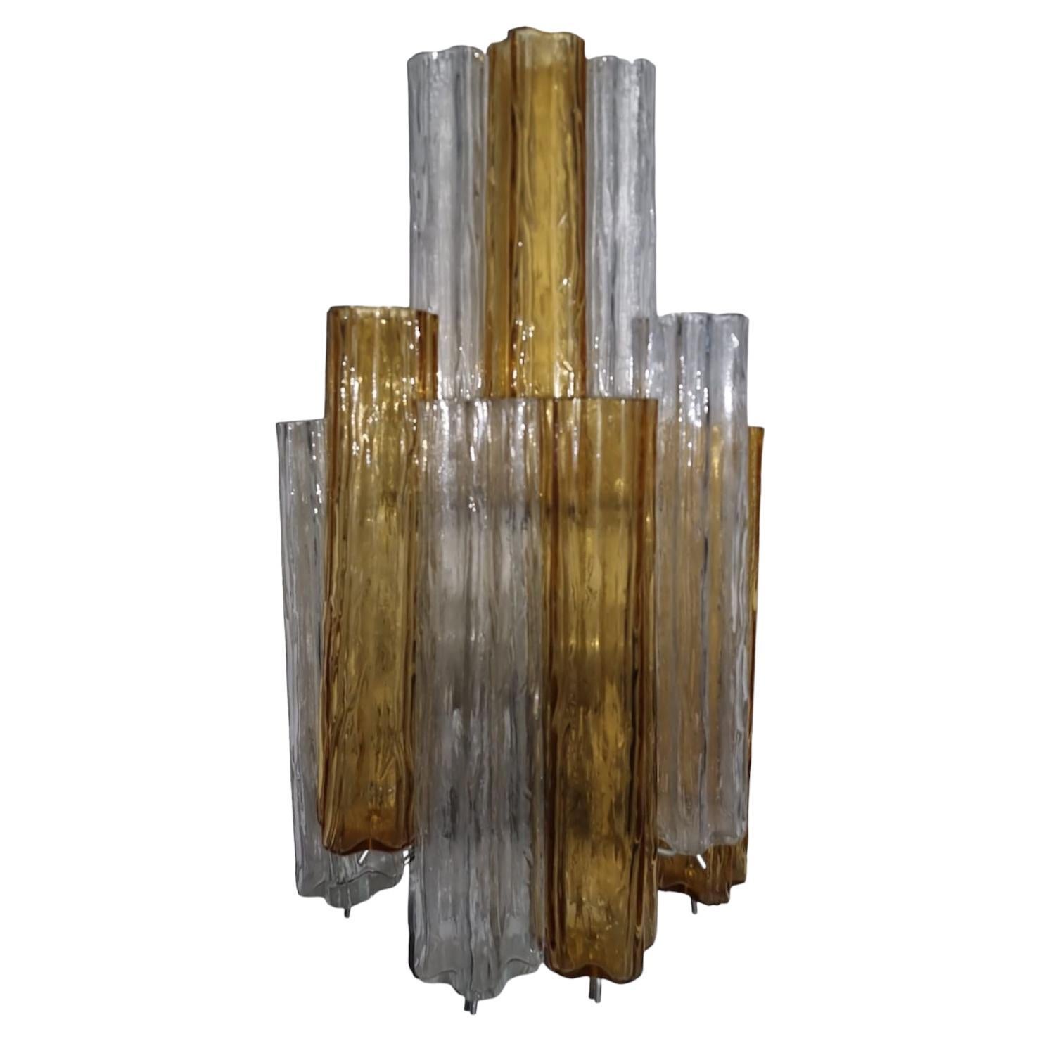 20th Century Five Murano glass applique lamps For Sale