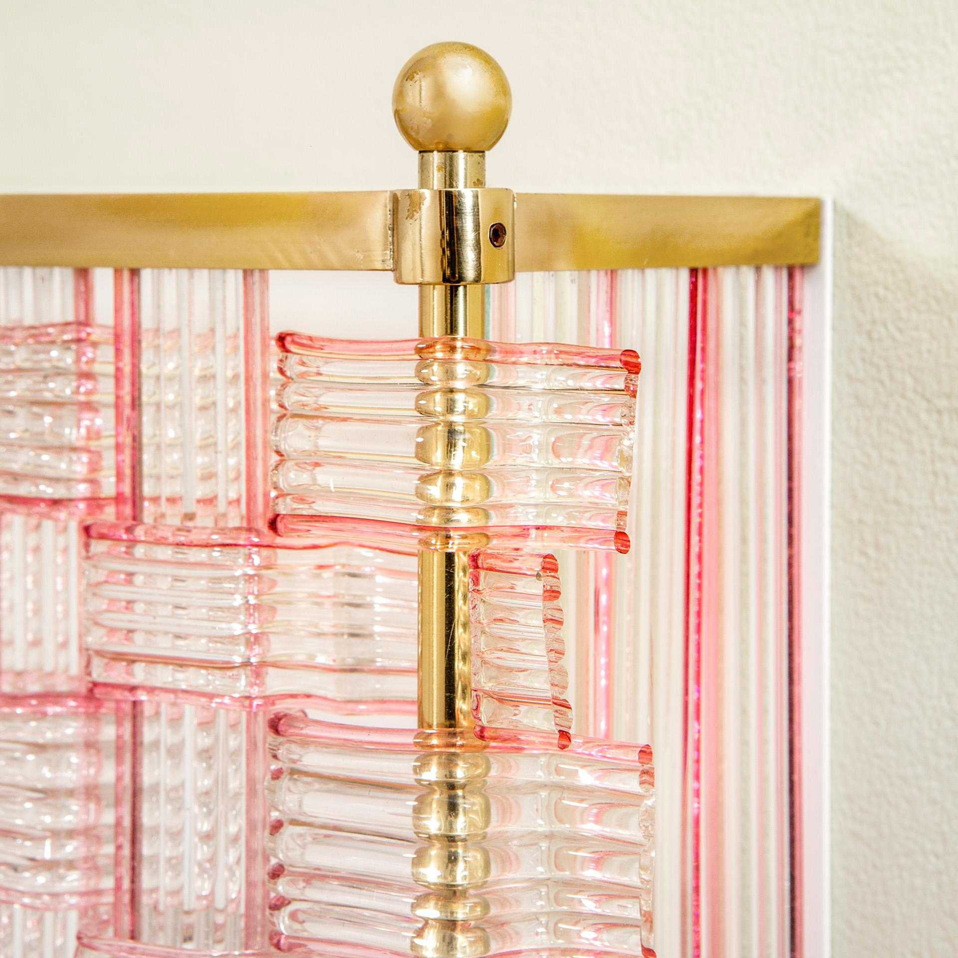 siglo XX, Flavio Poli para Seguso Pareja de búcaros de pared en cristal de Murano Italian en venta