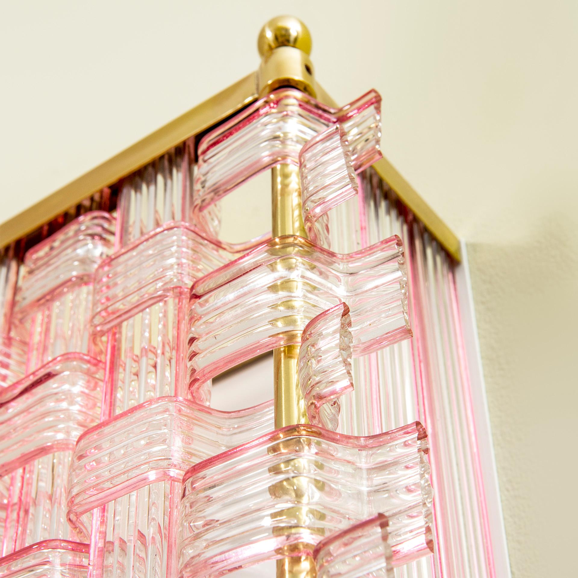 siglo XX, Flavio Poli para Seguso Pareja de búcaros de pared en cristal de Murano Mid-20th Century en venta