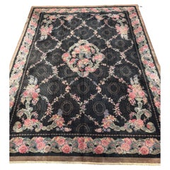 20th Century Floral Chenille Rug 20th Century Floral Chenille Rug