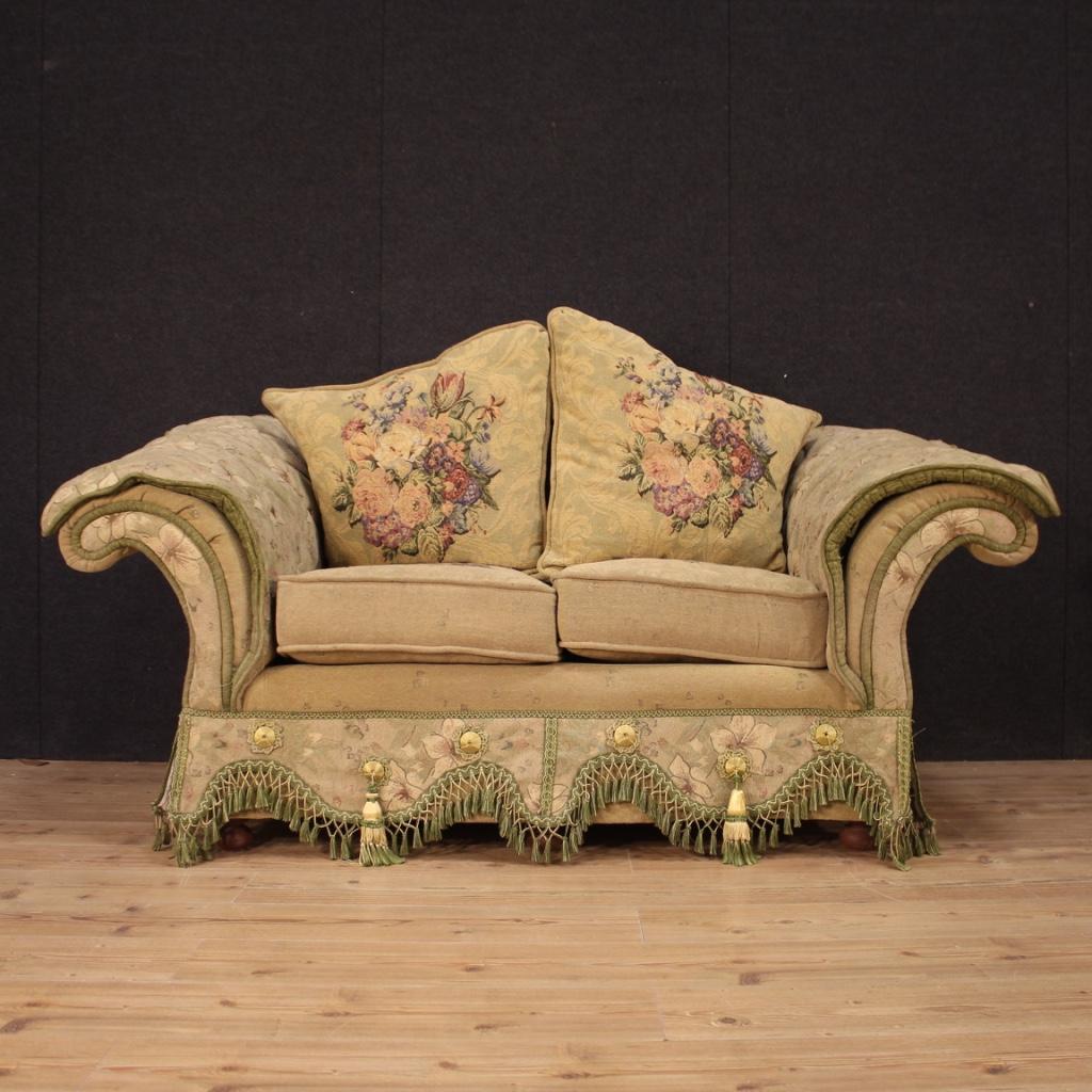 20th Century Floral Fabric French Sofa, 1950 4