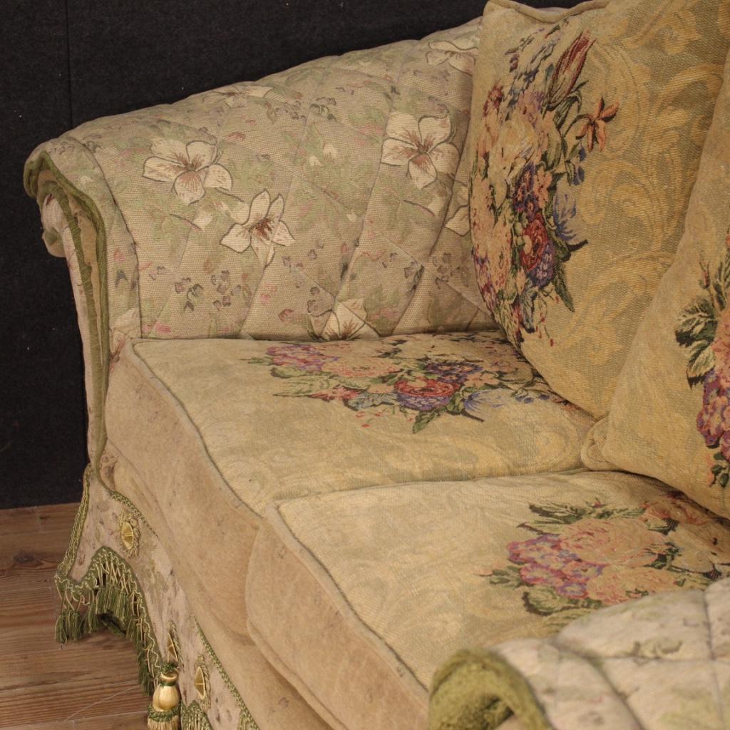 20th Century Floral Fabric French Sofa, 1950 1