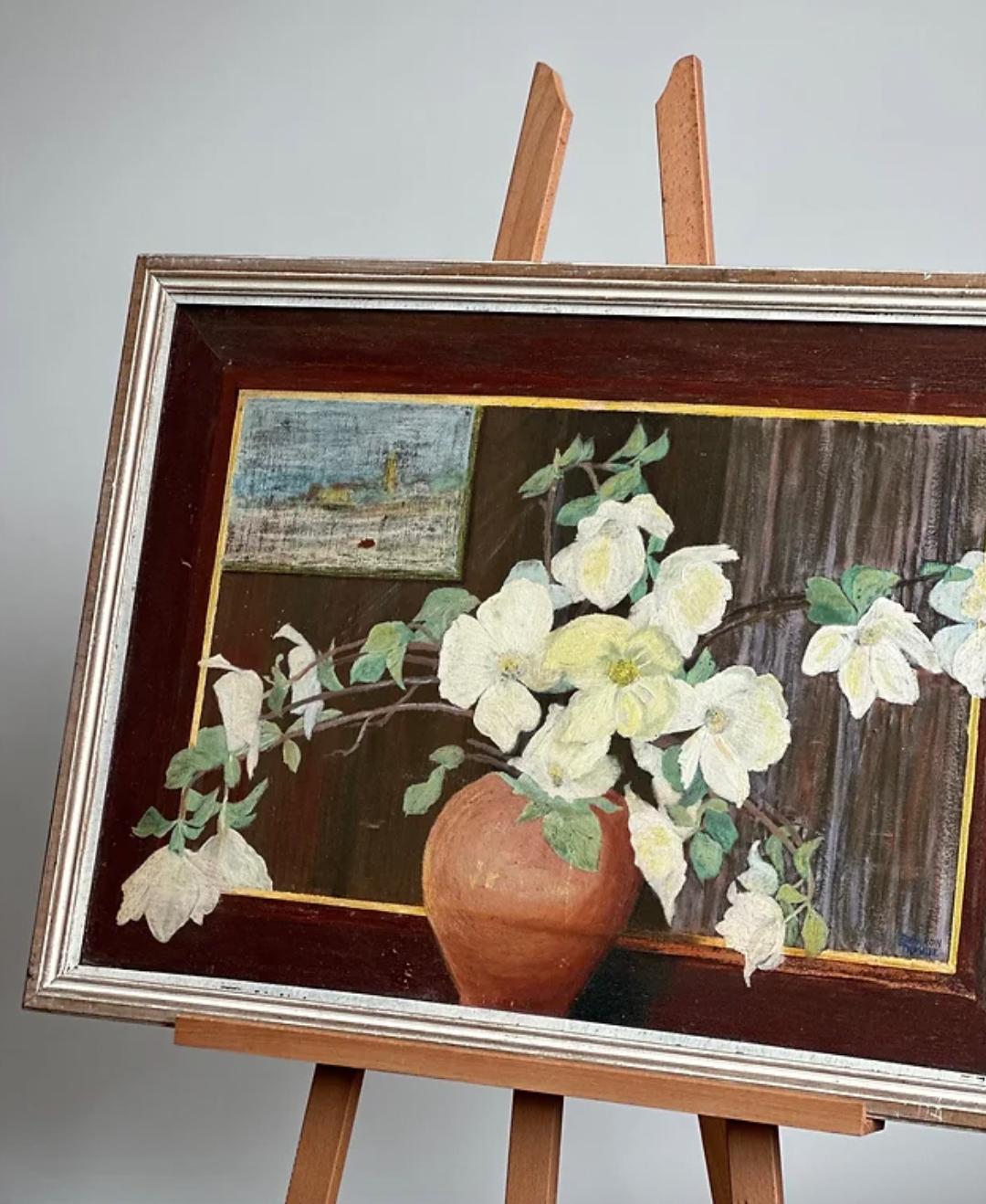 20th Century Floral Reflection Oil, Shannon Trabue 6