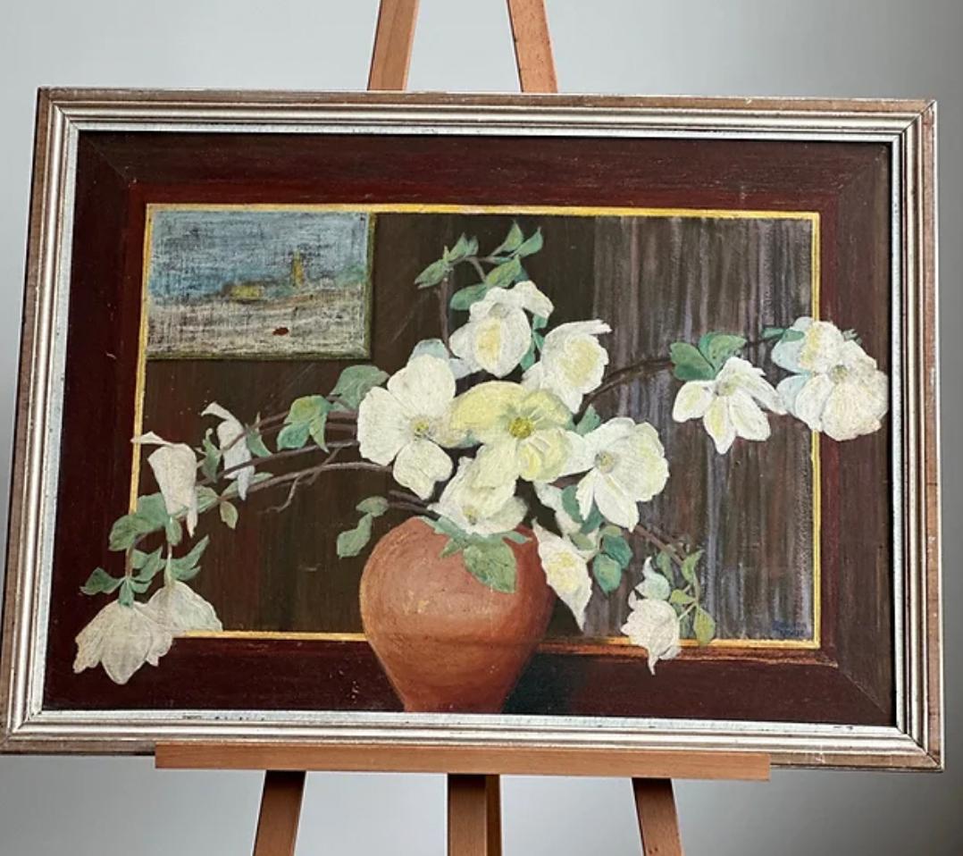 20th Century Floral Reflection Oil, Shannon Trabue In Good Condition In London, England