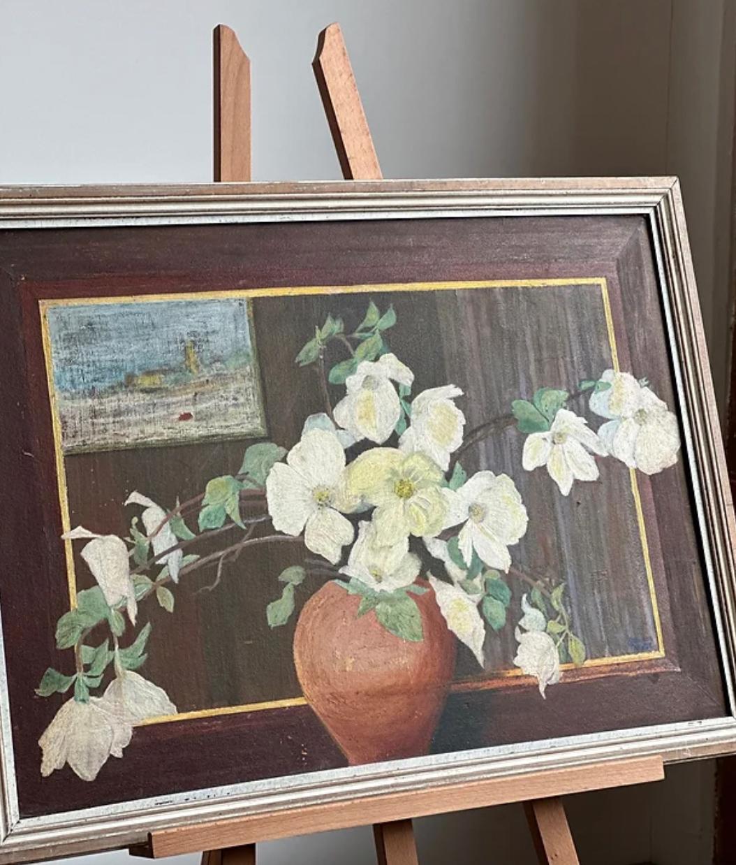 20th Century Floral Reflection Oil, Shannon Trabue 5