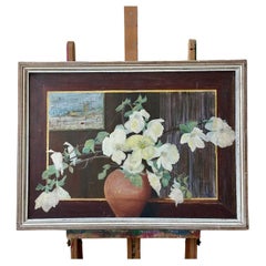 Vintage 20th Century Floral Reflection Oil, Shannon Trabue