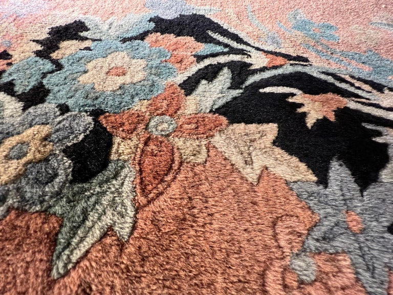 20th Century Floreal Light Pink Chinese Deco Nichols Rug, ca 1920 For ...