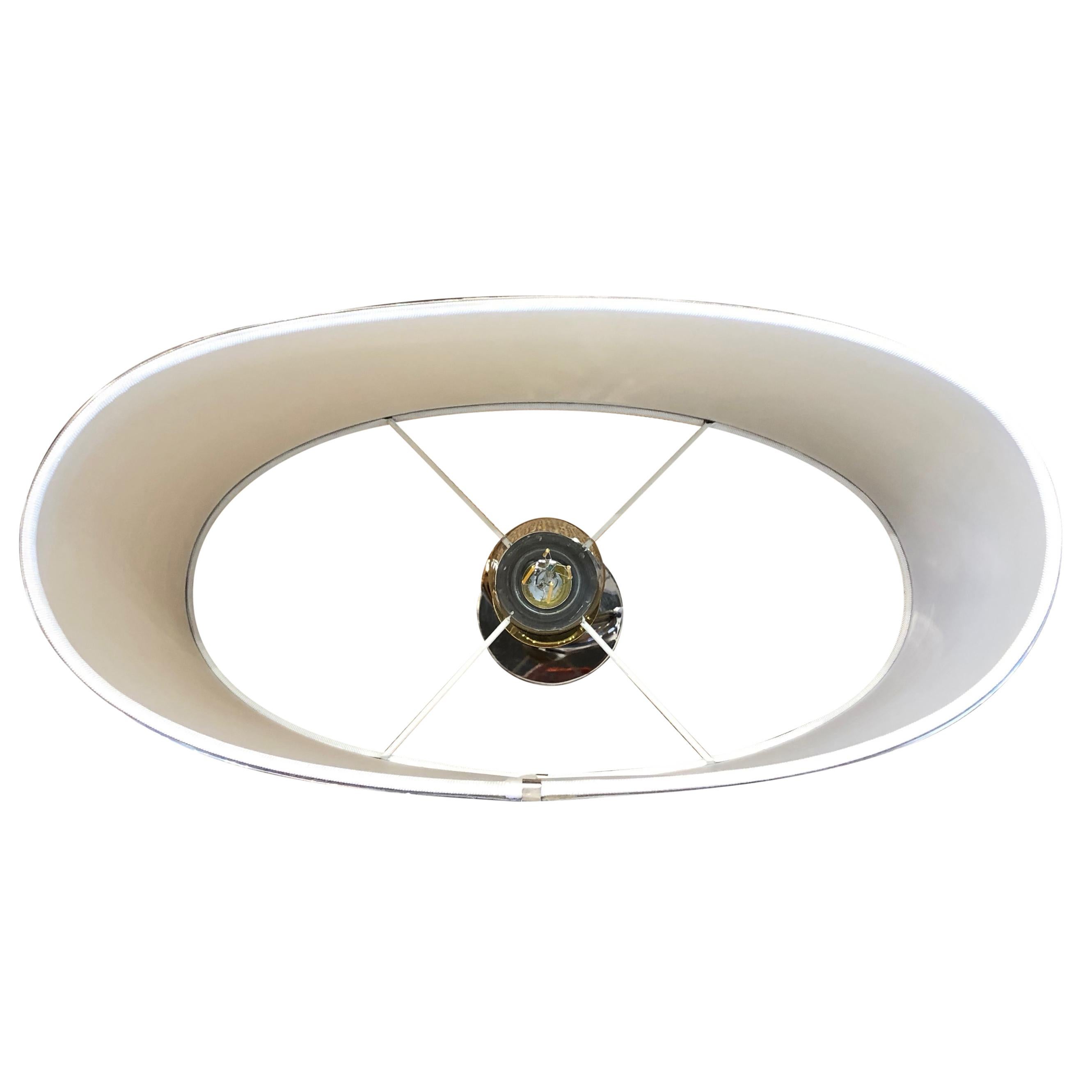 Hand-Crafted 20th Century Silver Italian Florentine Chrome Table Lamp by Banci Firenze
