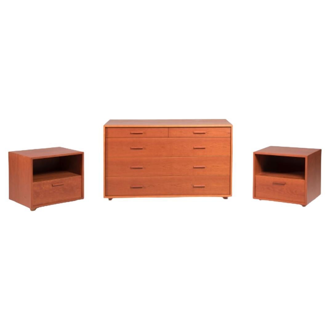 20th Century FLOU Dresser and Pair of Bedside Tables