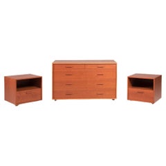 20th Century FLOU Dresser and Pair of Bedside Tables