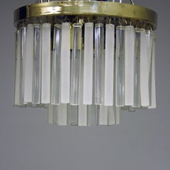 20th Century Flush Mount Brass Ceiling lights with Murano Glass Rods