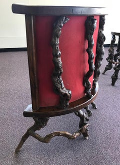 French Semi-Circular Bar Made from Grape-vine Roots
