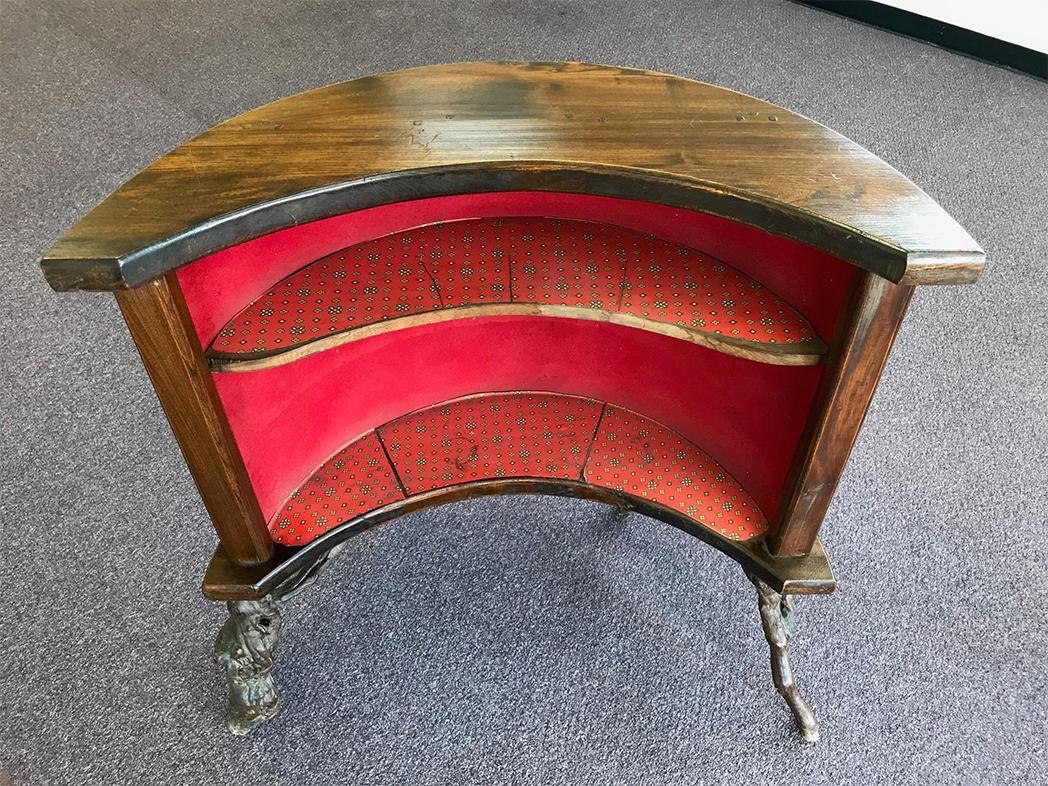 Wood French Semi-Circular Bar Made from Grape-vine Roots For Sale