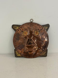 20th Century Folk Art Cat Face Bird Scarer