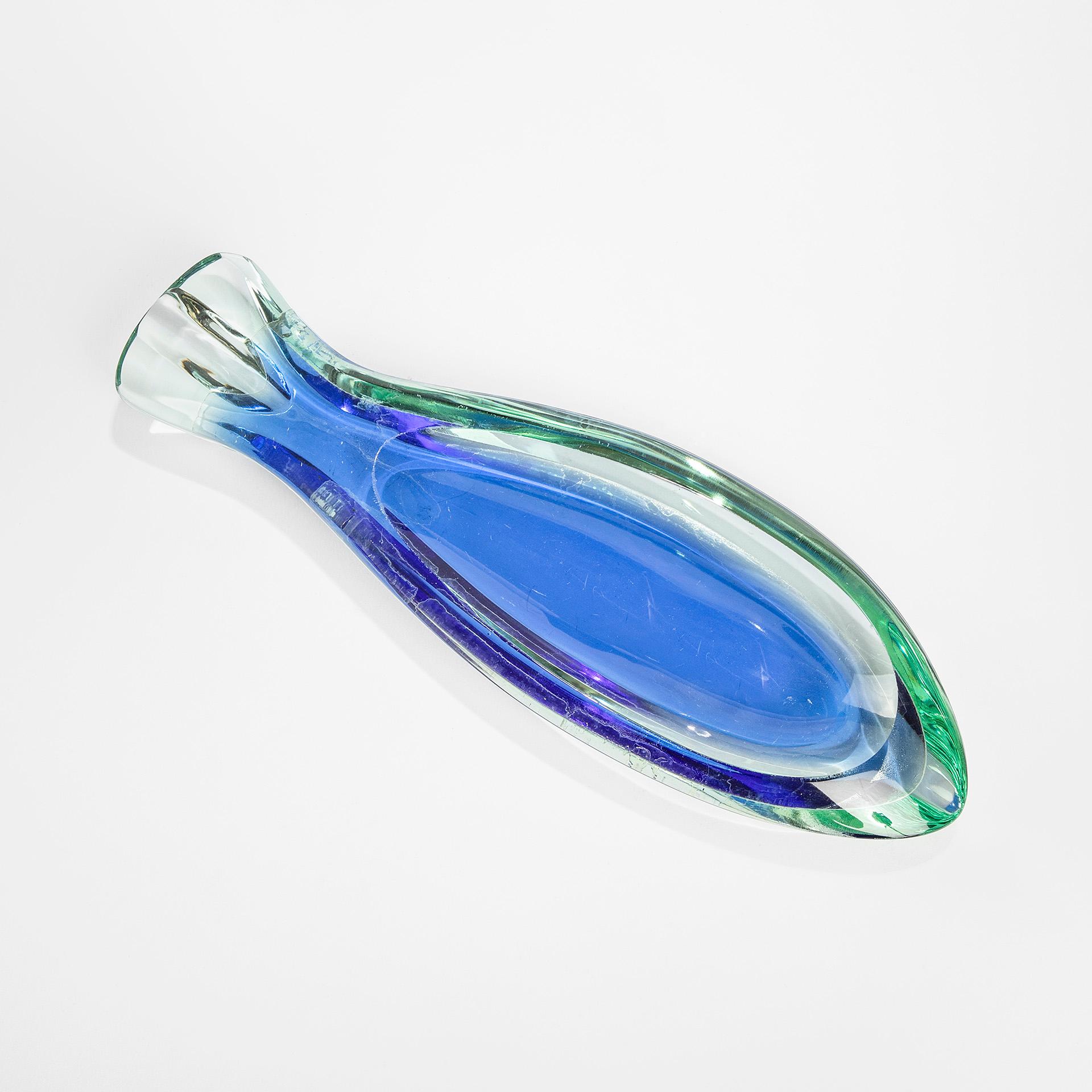Italian 20th Century Fontana Arte Decorative Object in Ground Glass, 50s