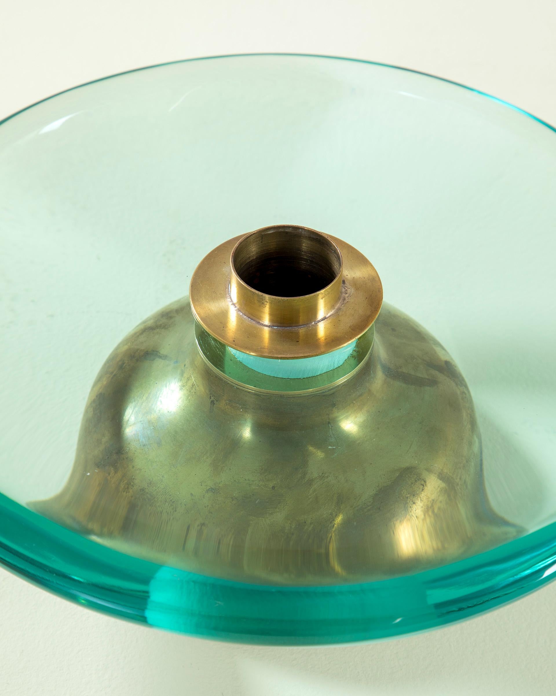 Italian 20th Century, Fontana Arte Glass Centerpiece in vendita