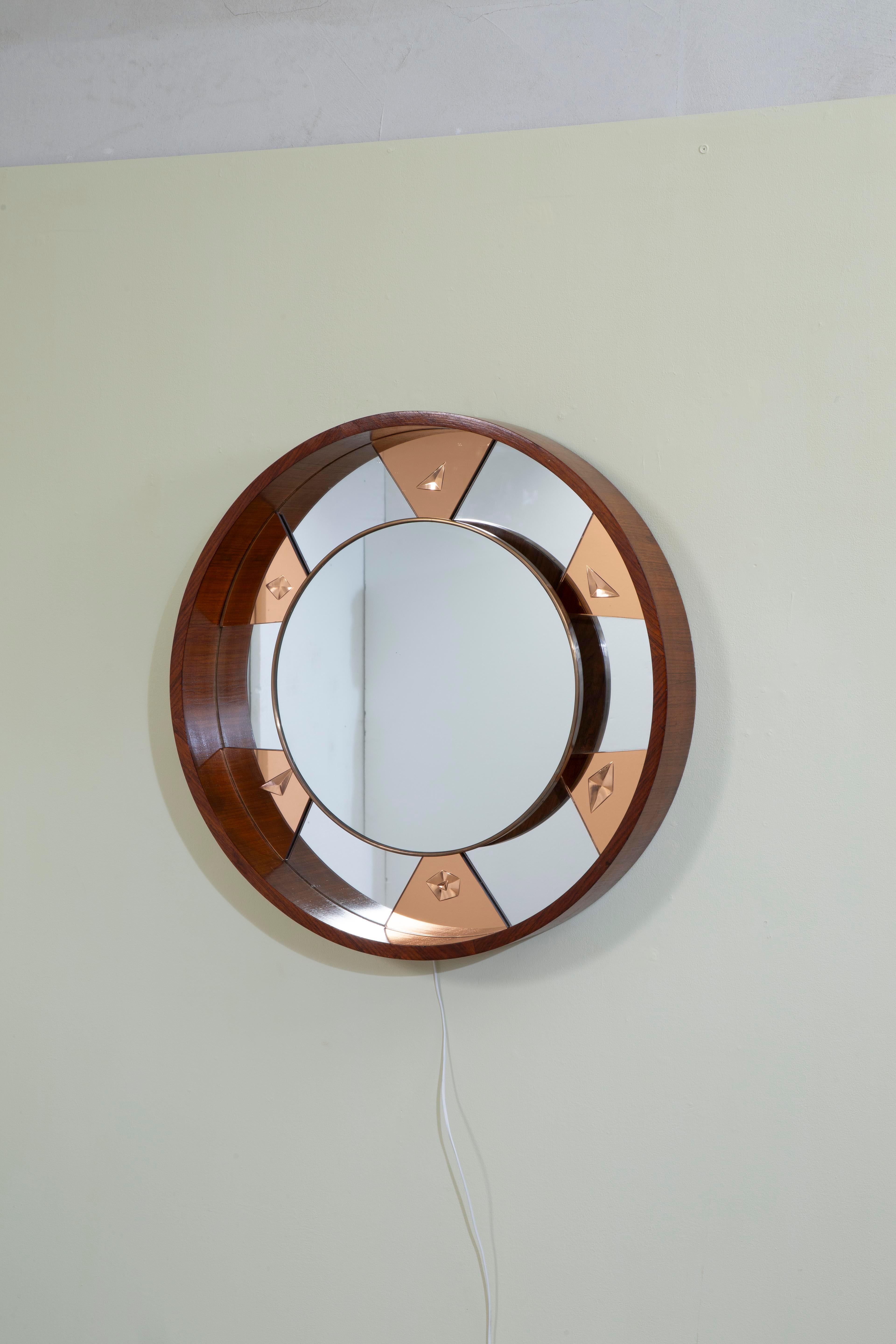 20e siècle, Fontana Arte Miroir mural éclairé 1950 en vente 1