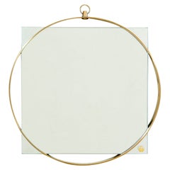 20e siècle, Fontana Arte Petit miroir suspendu avec cadre en laiton, années 50