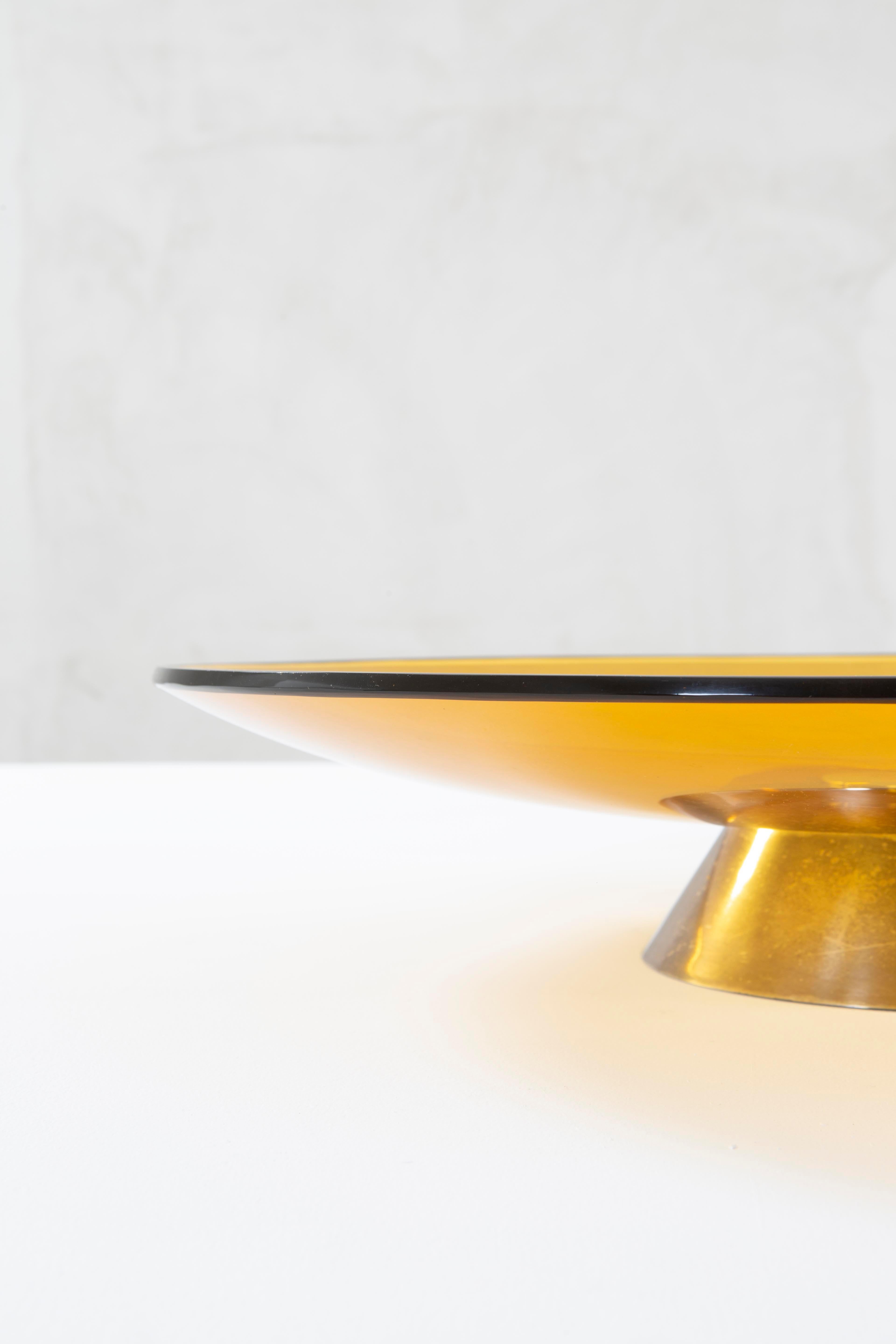 Centre de table 2039 en verre coloré du 20e siècle Fontana Arte Max Ingrand en vente 3