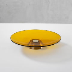 Centre de table 2039 en verre coloré du 20e siècle Fontana Arte Max Ingrand